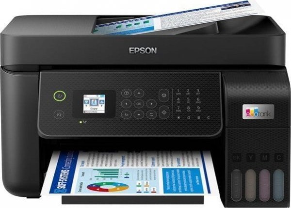 Epson EcoTank ET-4800 Tintenstrahl-Multifunktionsgerat (A4,Drucker, Scanner, Kopierer, Fax, WLAN, Tintentanksystem) printeris