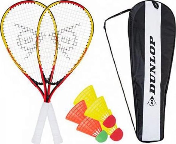 Dunlop Zestaw do Speedmintona Racketball Set Dunlop zolto-czerwone 762091 Z0576 (045566917218) badmintona rakete