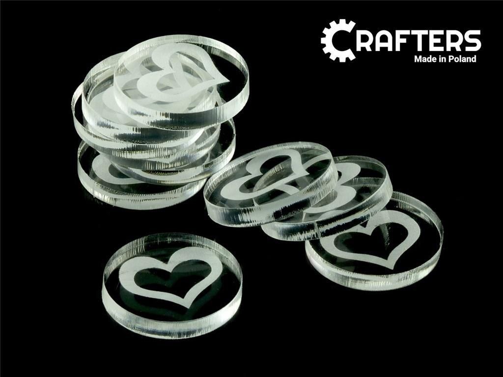 Crafters Crafters: Znaczniki akrylowe - Transparentne - Serce (10) 114444 (5903794170452) galda spēle