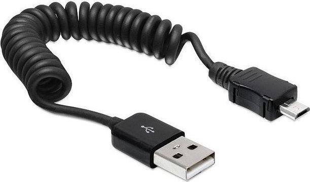 Delock cable USB 2.0 AM-BM Micro coiled cable 20-60cm USB kabelis