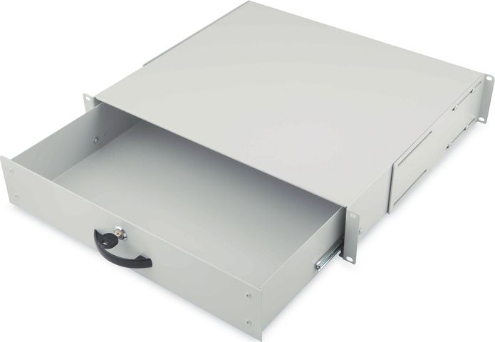 Digitus DN-19 KEY-2U 2U lockable drawer color grey RAL 7035 aksesuārs datorkorpusiem