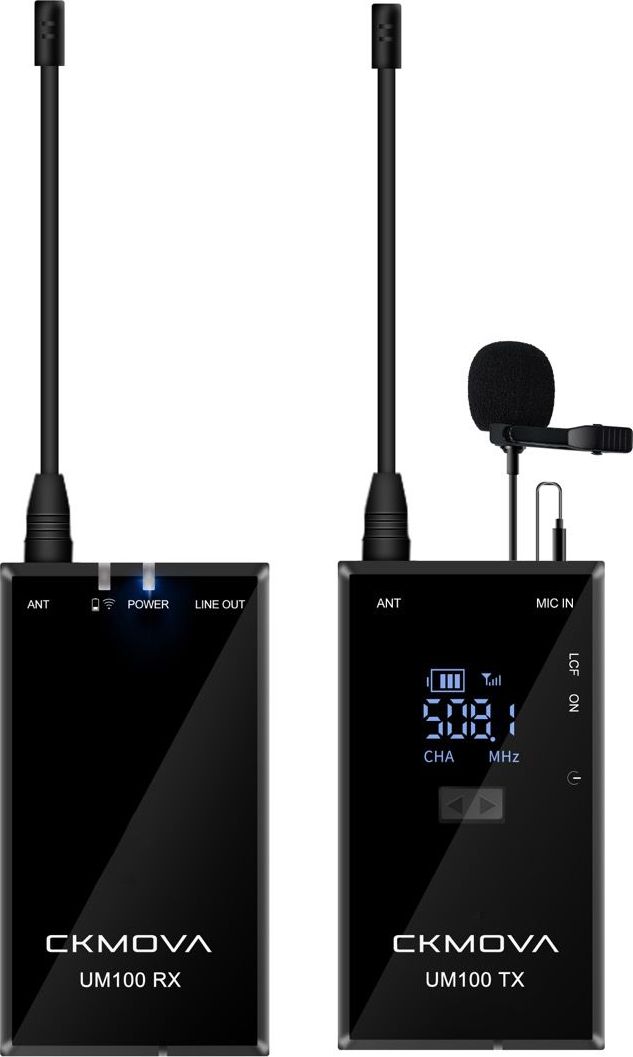 CKMOVA UM100 KIT1 - SINGLE WIRELESS SET WITH TIE MICROPHONE Mikrofons