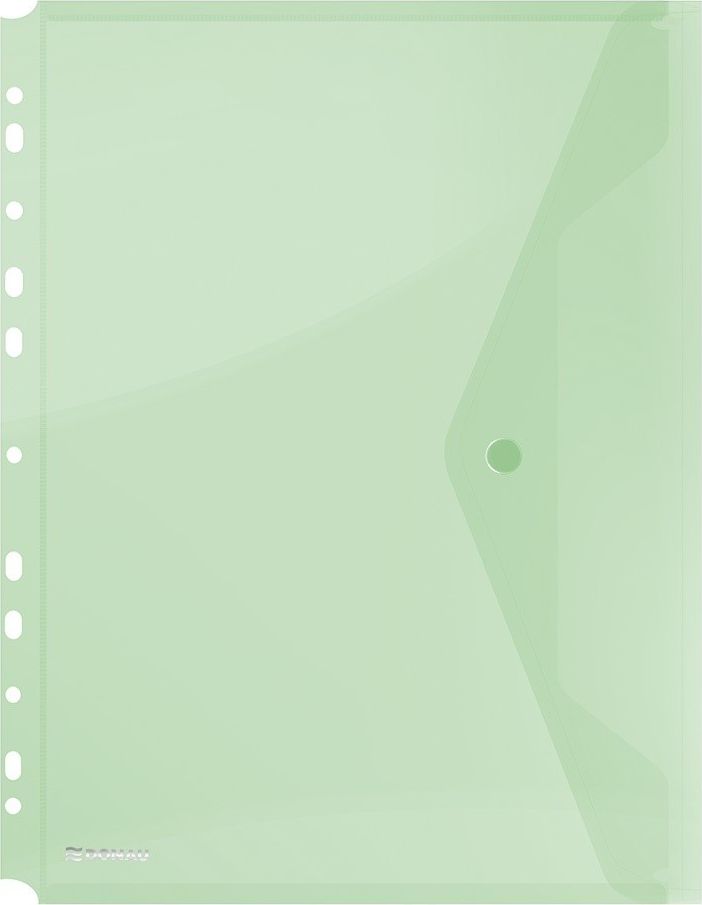 Donau Teczka kopertowa DONAU zatrzask, PP, A4, 200mikr., z europerforacja, zielona 8540001PL-06 (5901498107781)