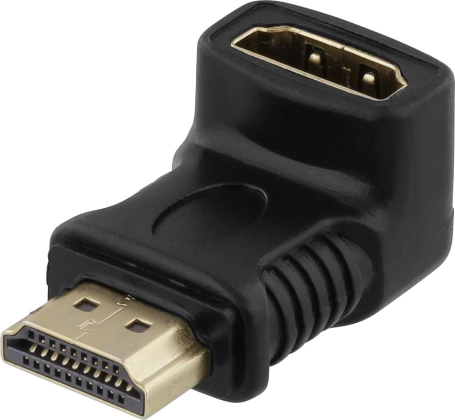 Adapter AV Deltaco HDMI - HDMI czarny (HDMI-14G) Deltaco HDMI-14G - HDMI-adapter han ti (7333048011718)