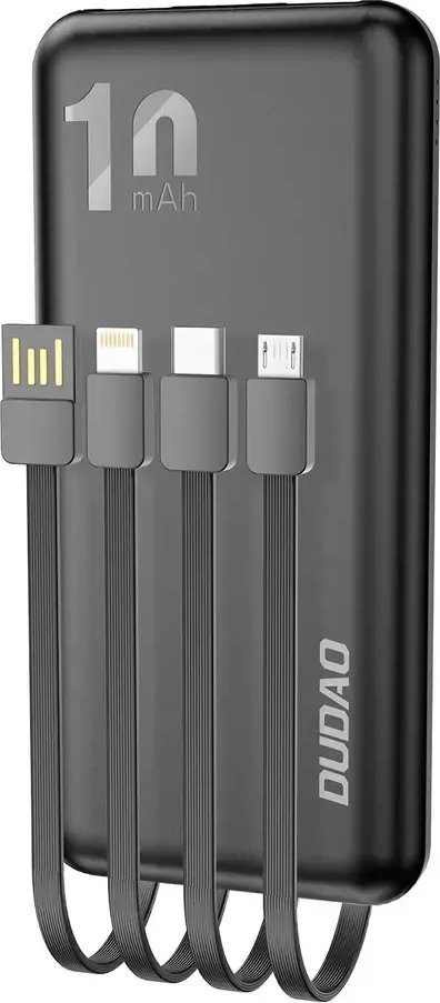 Powerbank Dudao K6 Pro 10000mAh Czarny 194185786 (6973687242688) Powerbank, mobilā uzlādes iekārta