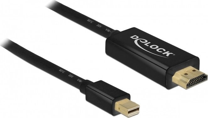 Delock Cable mini Displayport 1.1 male > HDMI-A male 3m, black kabelis video, audio