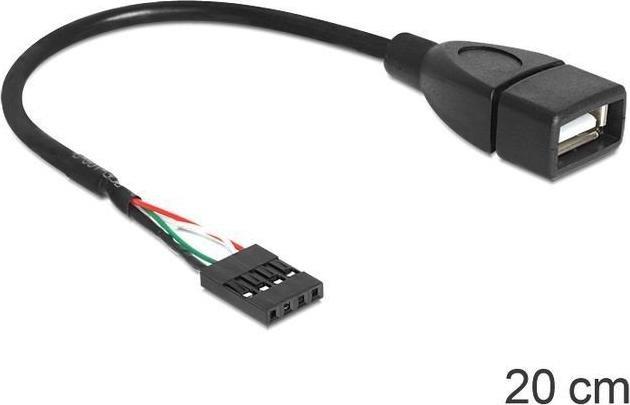 Delock Cable USB 2.0 type-A female to pin header kabelis datoram