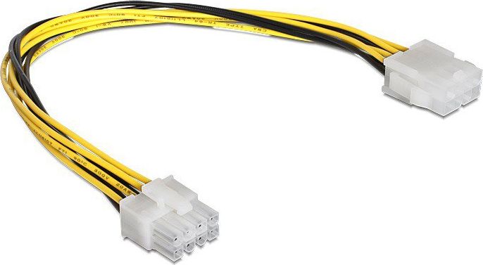 Delock Cable Power 8 pin EPS Extension male > female, 30cm kabelis datoram
