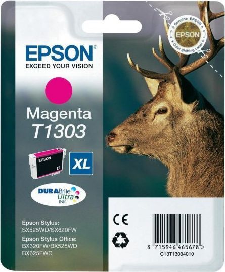 Epson T1303 "Hirsch" Tinte Single Pack Magenta kārtridžs