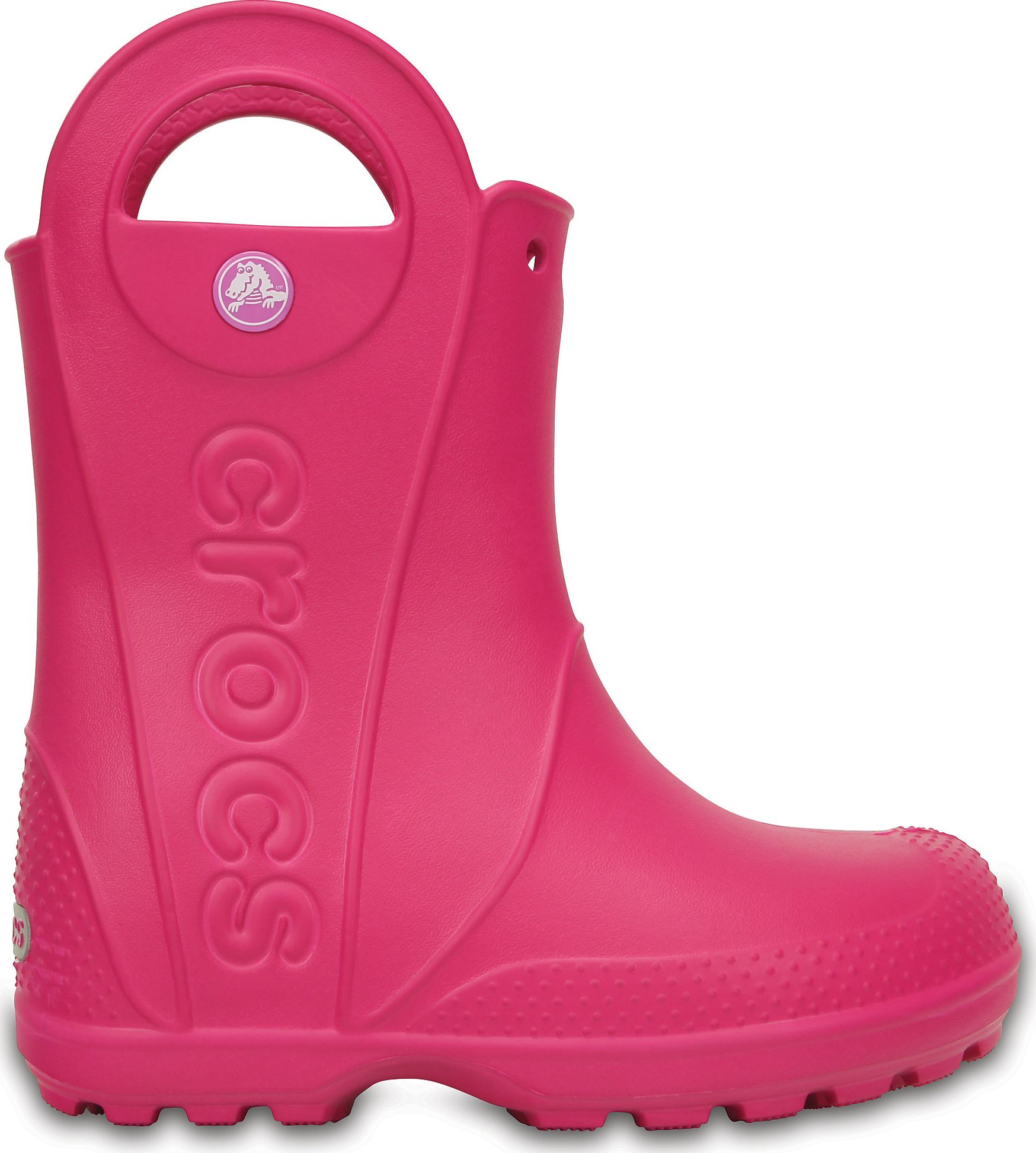 Crocs Crocs Trademark  guminiai batai vaikams Handle It Rain Boots, Candy Pink 30-31 (887350802450)