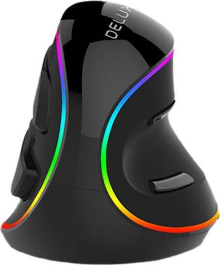 Wired Vertical Mouse Delux M618Plus 4000DPI RGB Datora pele