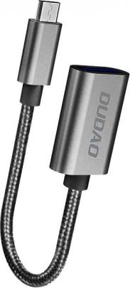 Adapter USB Dudao L15M microUSB - USB Srebrny  (dudao_20201102161940) dudao_20201102161940 (6970379618363)