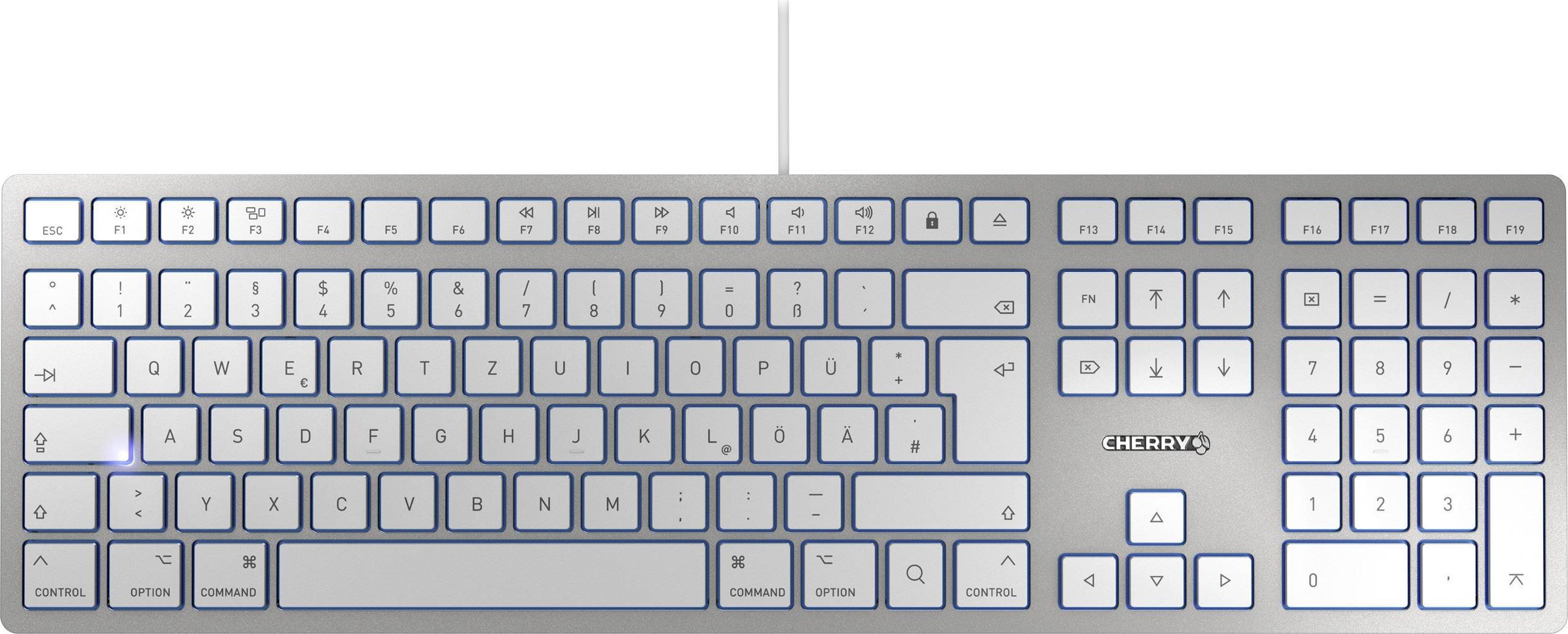 CHERRY KC 6000 Slim FOR MAC Layout Deutschland klaviatūra