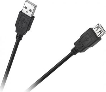 Cabletech AM-AF USB Vads Pagarinātājs 1m Melns USB kabelis
