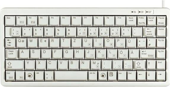 CHERRY G84-4100 USB + PS/2 QWERTY UK Englisch Grau Tastatur (G84-4100LCMGB-0) klaviatūra