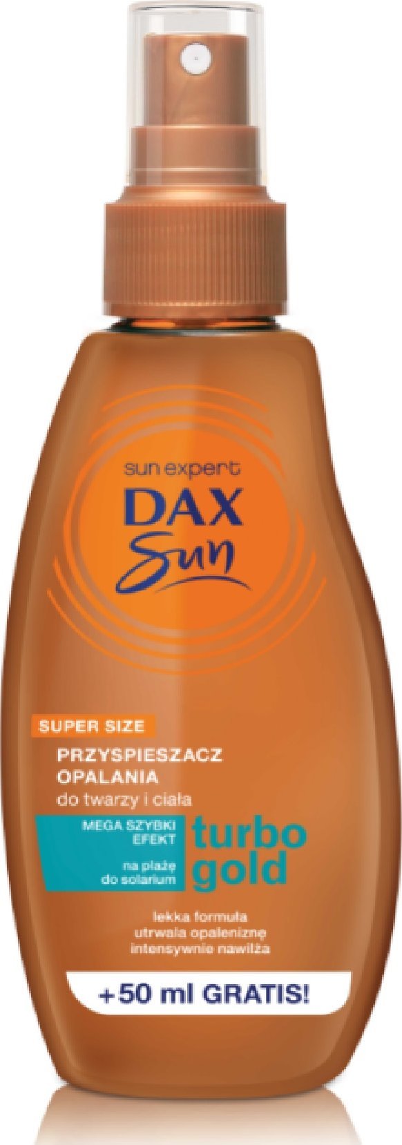 DAX Dax Sun Przyspieszacz opalania do twarzy i ciala Turbo Gold - spray 200ml 077556