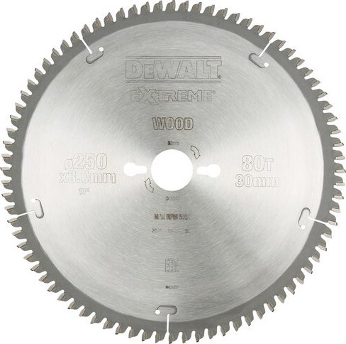 Dewalt DEWALT PILA TARCZ.250x30mmx80z DT4287-QZ Elektriskais zāģis