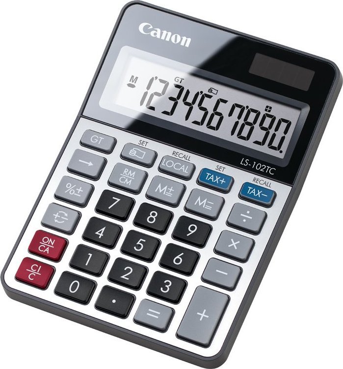 Canon LS-102 TC Taschenrechner Desktop Einfacher Taschenrechner Schwarz - Metallisch (2471C001AA) 4549292104622 biroja tehnikas aksesuāri