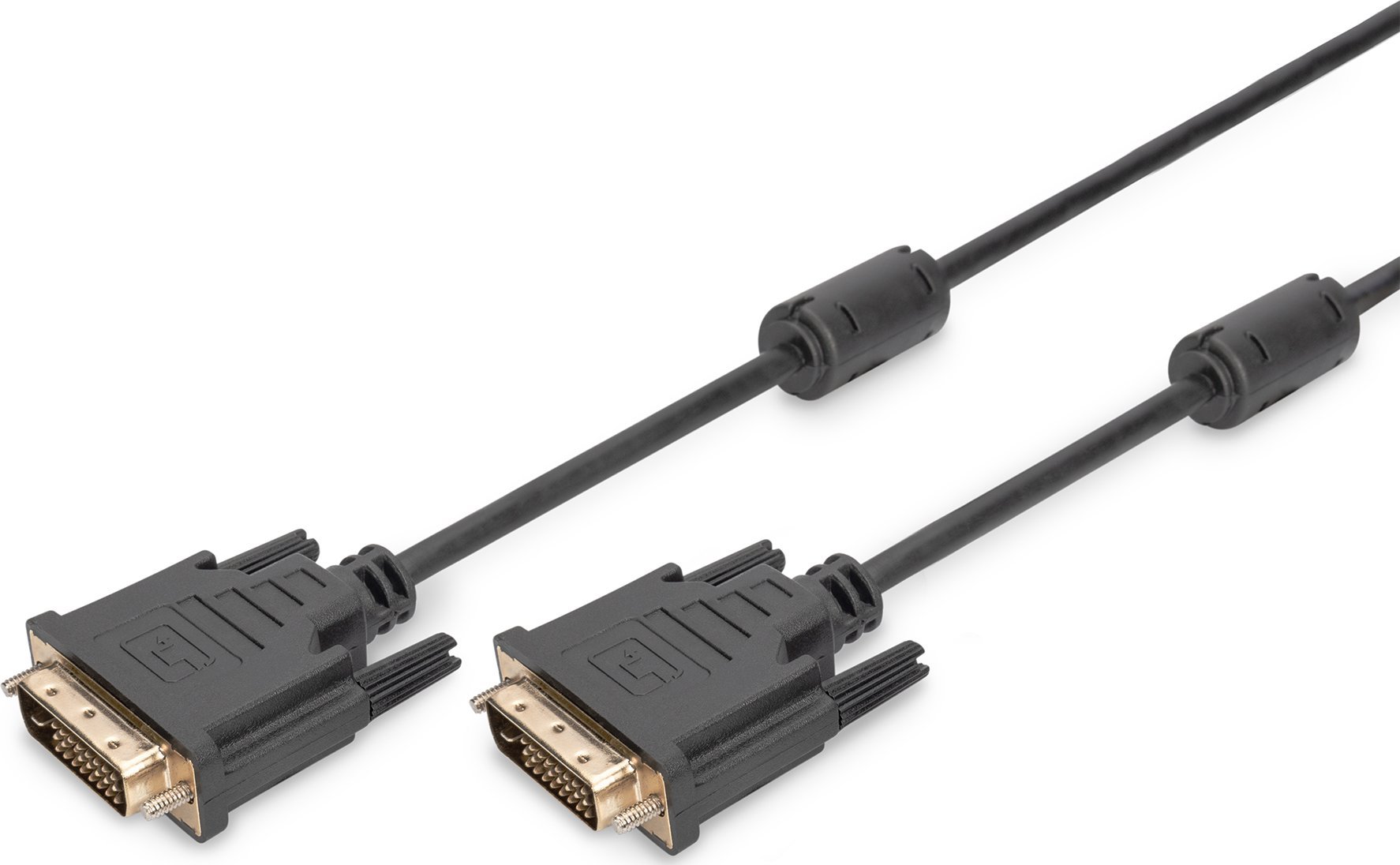 ASSMANN DVI-D DualLink Connection Cable DVI-D (24+1) M /DVI-D (24+1) M 0,5m blac kabelis video, audio
