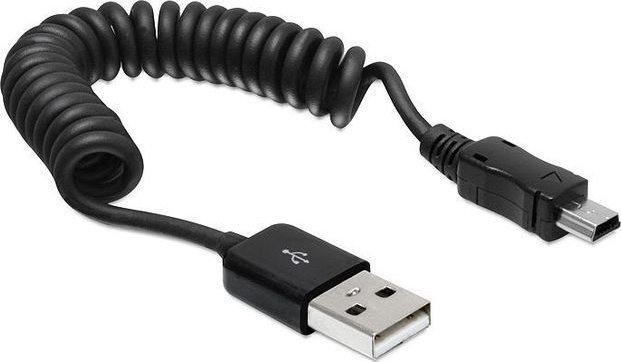 Delock cable USB 2.0 AM-BM Mini coiled cable 20-60cm USB kabelis