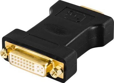 Adapter AV Deltaco DVI-I - D-Sub (VGA) czarny Deltaco display-adapter -  DVI Hun til V (7340004610038)