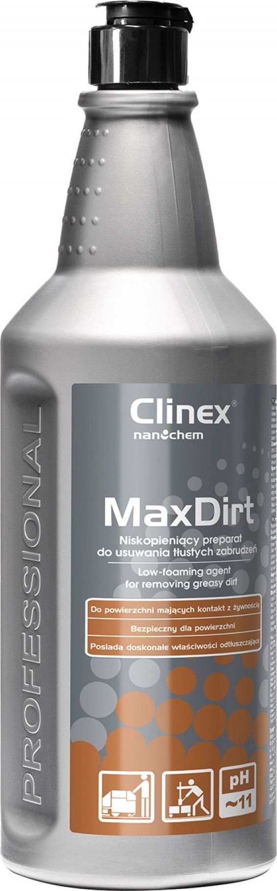 Clinex Preparat 4 Max Dirt do usuwania tlustych zabrudzen 1L 77-650 (5907513270409) Sadzīves ķīmija