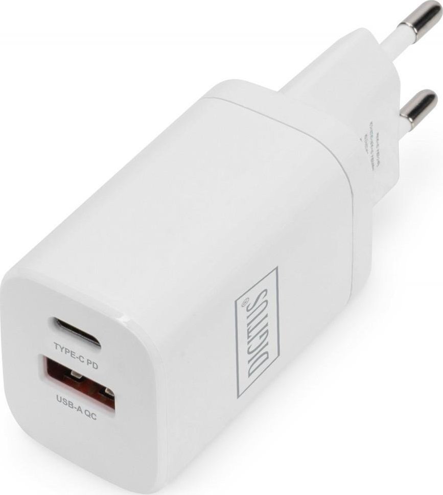 DIGITUS USB Charger 1xUSB-A/1x USB-C 30W iekārtas lādētājs