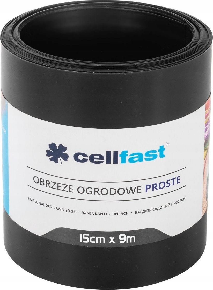 Cellfast Obrzeze Ogrodowe Proste Czarne 15cm x 9m CEN-66971 (5907553505523)