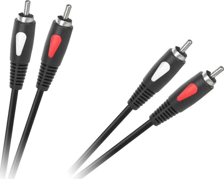 Kabel Cabletech RCA (Cinch) x2 - RCA (Cinch) x2 1.8m czarny (KPO4001-1.8) KPO4001-1.8 (5901890014724) kabelis video, audio