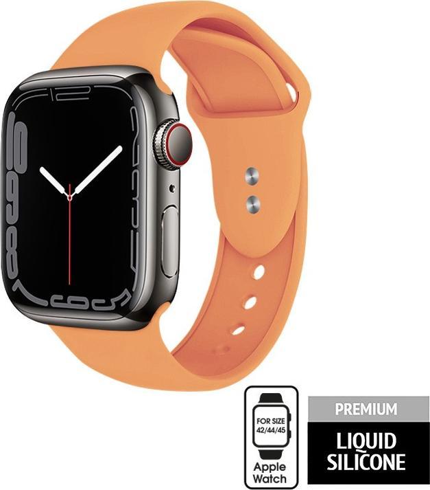 Crong Pasek Crong Liquid Band do Apple Watch 42/44/45 mm pomaranczowy CRG-44LQB-ORG (5904310701297)