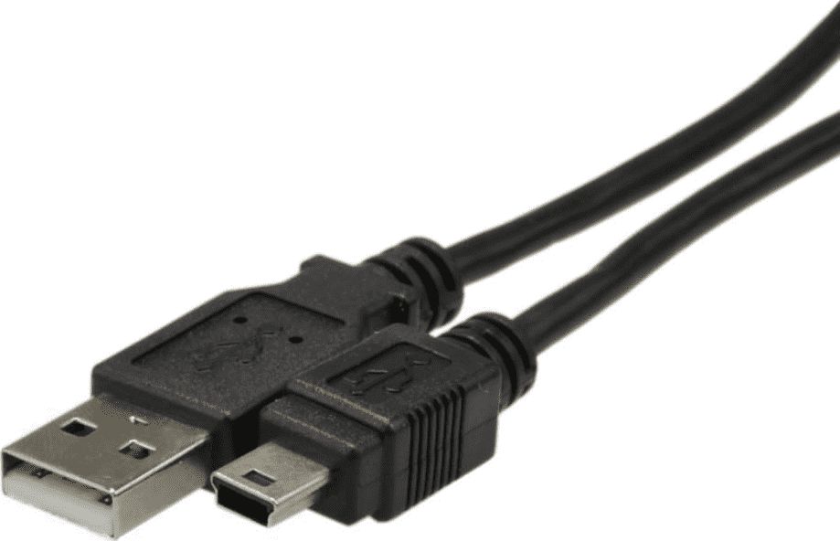 Kabel USB Digitus USB-A - miniUSB-B 1.8 m Czarny (AK672M2) AK672M2 (4016032282907) USB kabelis