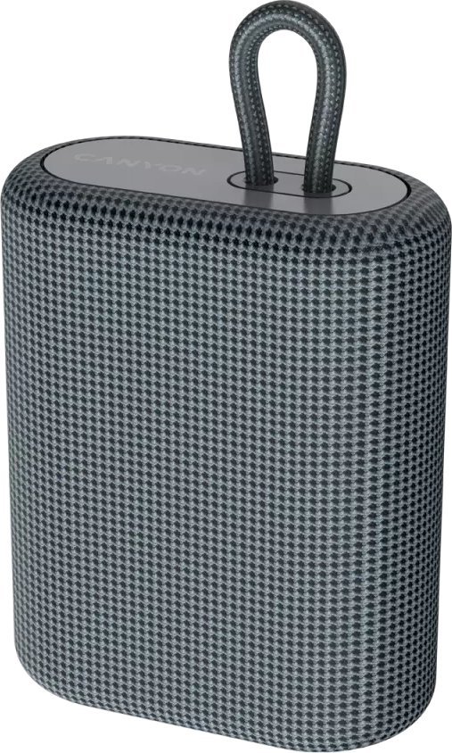 Canyon BSP-4 Bluetooth Speaker, BT V5.0, BLUETRUM AB5365A, TF card support, Type-C USB port, 1200mAh polymer battery, Dark grey, cable lengt pārnēsājamais skaļrunis