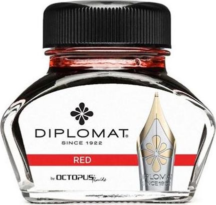 Diplomat atrament Diplo Octopus 30 ml szklany czerwony twm_835627 (4009746015336)