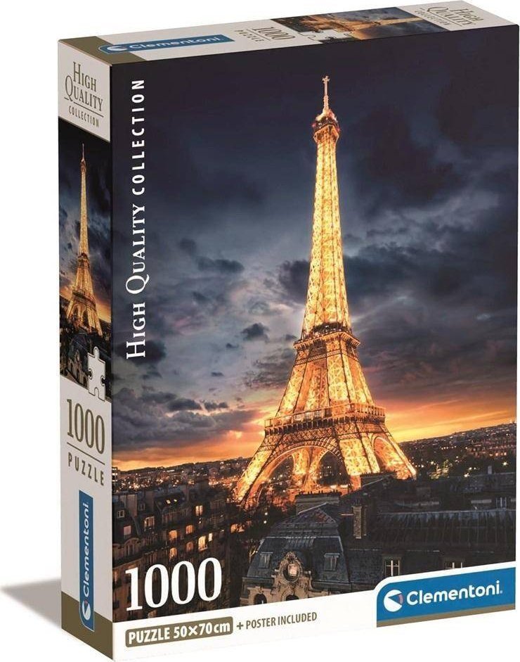 Clementoni puzzle 1000 Compact Eiffel Tower 39703 puzle, puzzle