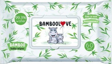 Cheeky Panda Chusteczki bambusowe nawilzane dla dzieci BambooLove 60 szt. 5903999558697 (5903999558697)