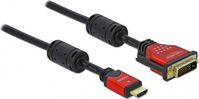 Delock High Speed HDMI Cable - HDMI A male > DVI male 3 m kabelis video, audio