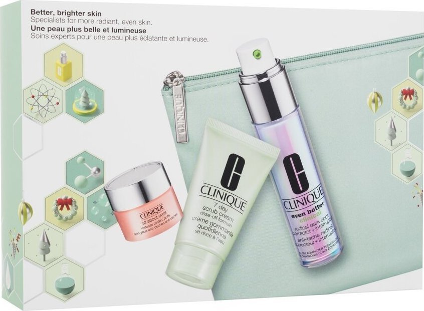 Clinique CLINIQUE SET (EVEN BETTER CLINICAL RADICAL DARK SPOT CORRECTOR+INTERRUPTER + 7DAY SCRUB 30ML + ALL ABOUT EYES 5ML) 138420 (19233314