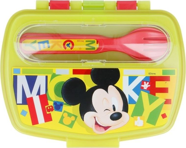 Disney Mickey Mouse - Lunchbox z kompletem sztuccow uniwersalny 67973-uniw (8412497442096)