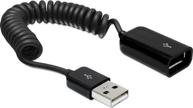 Delock USB EXTENSION CABLE AM-AF 2.0 SPIRAL 20-60CM 83163 USB kabelis