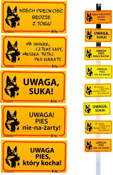 Dingo Tabliczka ostrzegawcza PCV - 