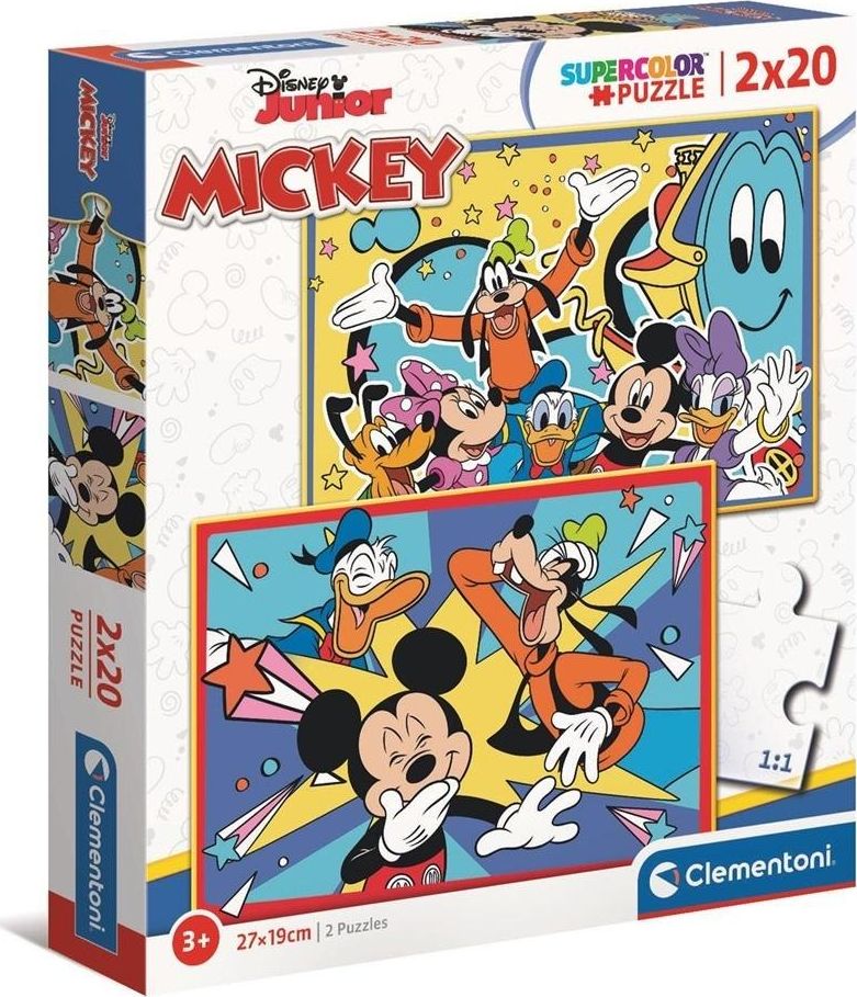 Clementoni Puzzle 2x20 pieces Mickey Mouse 24791 puzle, puzzle