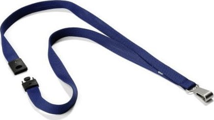 Durable Textile lanyard SOFT COLOUR midnight blue Gurt Namensschild-Halterung Metall - Textil Blau (812728) 4005546808628 biroja tehnikas aksesuāri