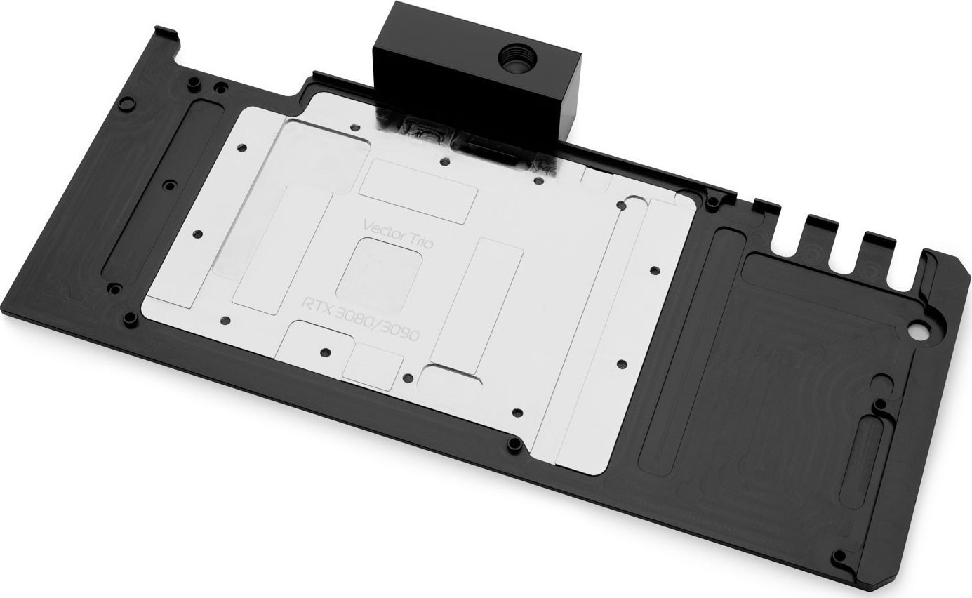 EK Water Blocks EK-Quantum Vector TRIO RTX 3080/3090 aktive Backplate - schwarz ūdens dzesēšanas sistēmas piederumi