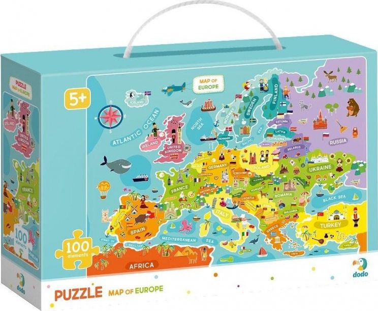 Dodo Puzzle 100 Map of Europe puzle, puzzle