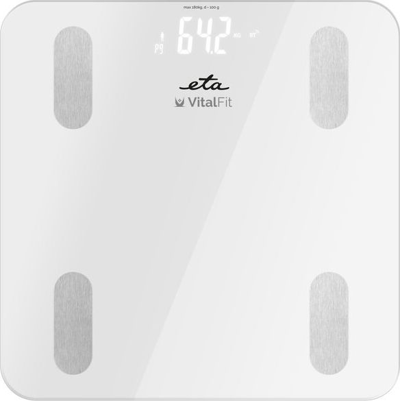 ETA Smart Personal Scale Vital Fit ETA678190000 Body analyzer, Maximum weight (capacity) 180 kg, Accuracy 100 g, Body Mass Index (BMI) measu Svari