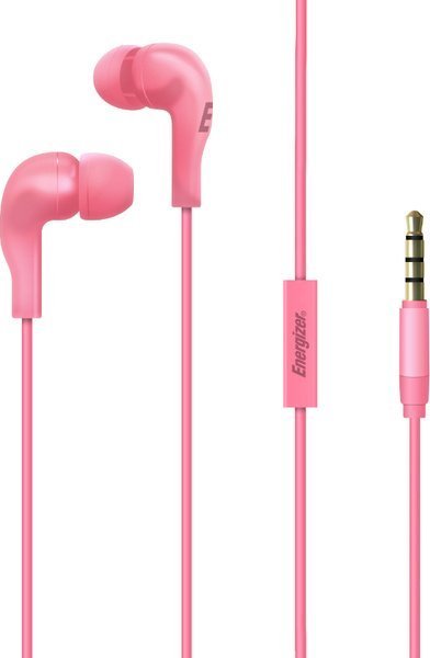 Wired headphones 3,5 mm jack pink austiņas