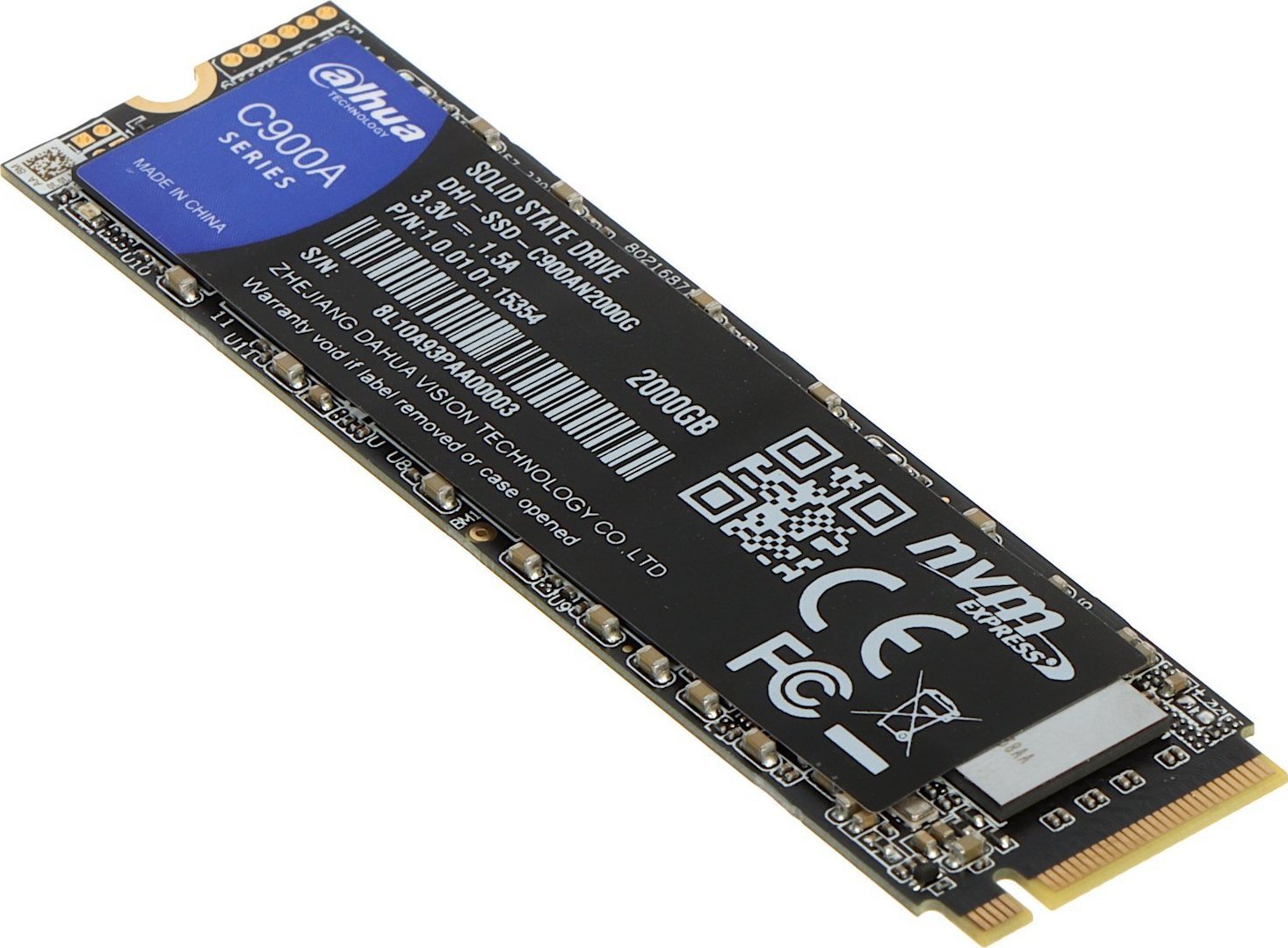 Dahua Technology DHI-SSD-C900AN2000G internal solid state drive M.2 2000 GB PCI Express 3.0 3D NAND NVMe SSD disks