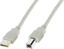 Cable USB2,0 A m / B m dl.1,8m - beige USB kabelis