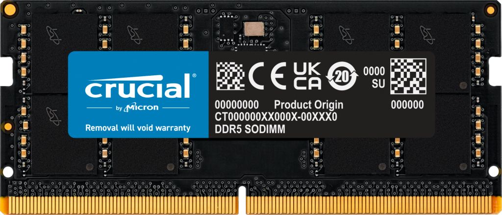 Crucial 32GB DDR5-4800 SODIMM CL40 (16Gbit) operatīvā atmiņa