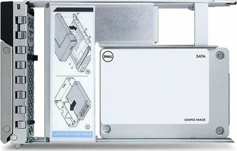 DELL EMC 480GB SSD SATA READ INTENSIVE 6GBPS 512E 2.5IN WITH 3.5IN HYB cietais disks